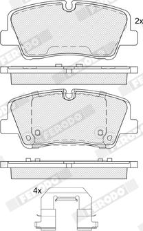 Ferodo FDB5391 - Гальмівні колодки, дискові гальма autozip.com.ua