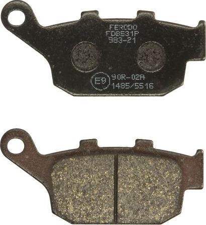 Ferodo FDB531P - Гальмівні колодки, дискові гальма autozip.com.ua