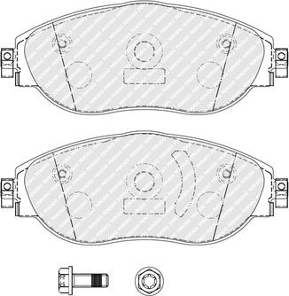 Ferodo FDB5380 - Гальмівні колодки, дискові гальма autozip.com.ua