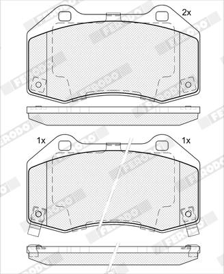 Ferodo FDB5382 - Гальмівні колодки, дискові гальма autozip.com.ua