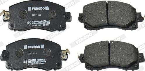 Ferodo FDB5299 - Гальмівні колодки, дискові гальма autozip.com.ua