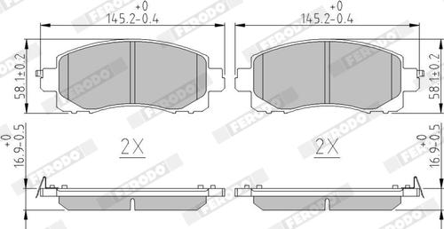 Ferodo FDB5299 - Гальмівні колодки, дискові гальма autozip.com.ua