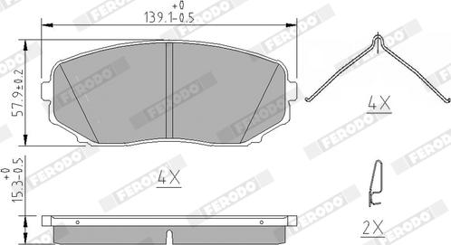 Ferodo FDB5285 - Гальмівні колодки, дискові гальма autozip.com.ua