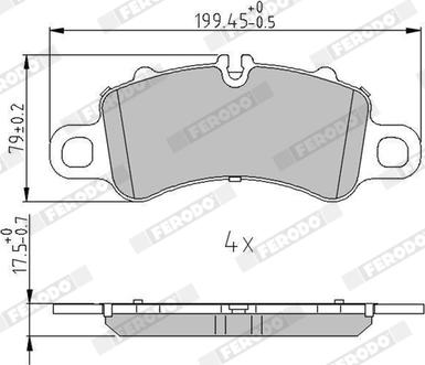 Ferodo FDB5280 - Гальмівні колодки, дискові гальма autozip.com.ua