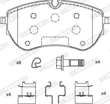Ferodo FDB5279 - Гальмівні колодки, дискові гальма autozip.com.ua