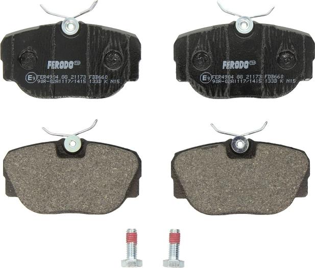 Ferodo FDB660 - Гальмівні колодки, дискові гальма autozip.com.ua