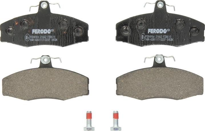 Ferodo FDB610 - Гальмівні колодки, дискові гальма autozip.com.ua