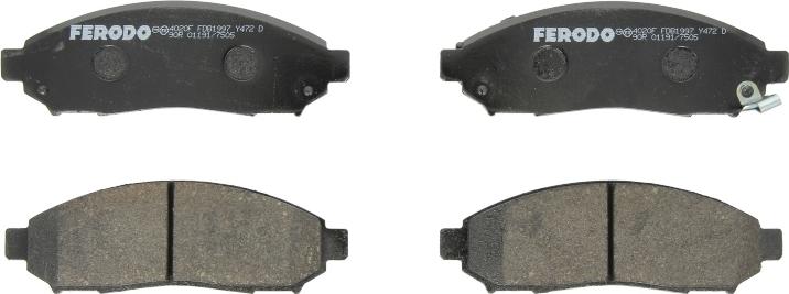 Ferodo FDB1997 - Гальмівні колодки, дискові гальма autozip.com.ua