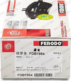 Ferodo FDB1954 - Гальмівні колодки, дискові гальма autozip.com.ua
