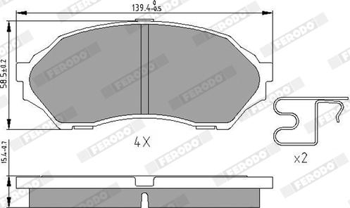 Ferodo FDB1455 - Гальмівні колодки, дискові гальма autozip.com.ua