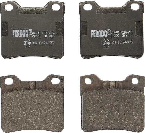 Ferodo FDB1415 - Гальмівні колодки, дискові гальма autozip.com.ua