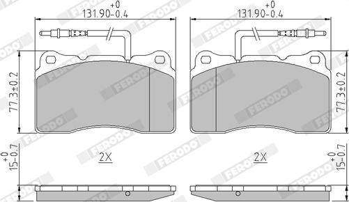 Ferodo FDB1545 - Гальмівні колодки, дискові гальма autozip.com.ua