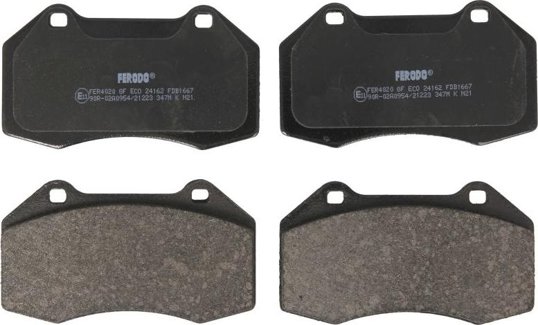 Ferodo FDB1667 - Гальмівні колодки, дискові гальма autozip.com.ua