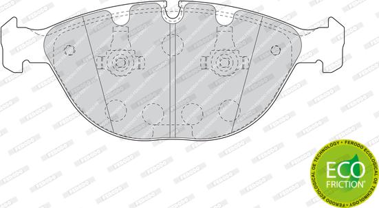 Ferodo FDB1618 - Гальмівні колодки, дискові гальма autozip.com.ua