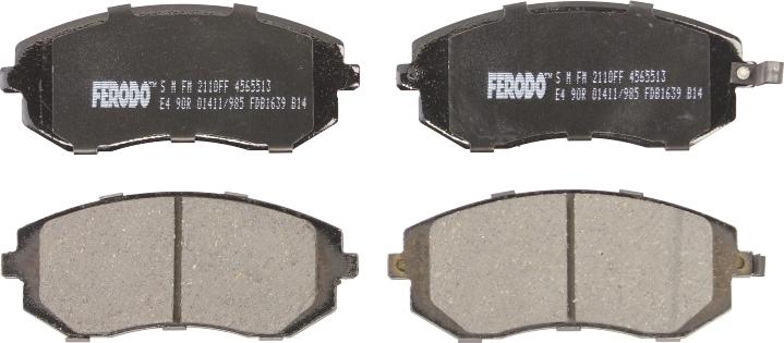 Ferodo FDB1639 - Гальмівні колодки, дискові гальма autozip.com.ua