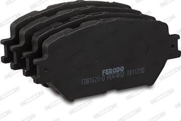 Ferodo FDB1620-D - Гальмівні колодки, дискові гальма autozip.com.ua