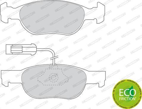 Ferodo FDB1040 - Гальмівні колодки, дискові гальма autozip.com.ua