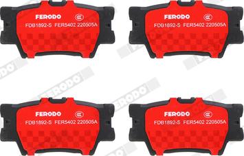 Ferodo FDB1892-S - Гальмівні колодки, дискові гальма autozip.com.ua