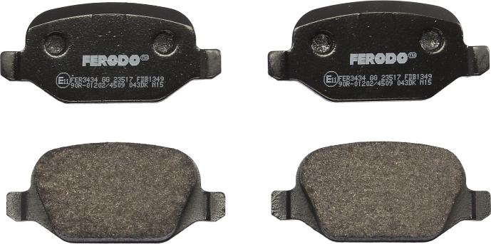 Ferodo FDB1349 - Гальмівні колодки, дискові гальма autozip.com.ua