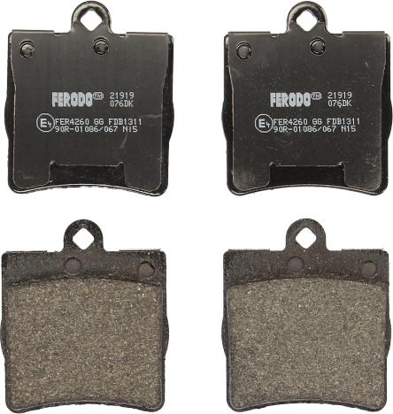 Ferodo FDB1311 - Гальмівні колодки, дискові гальма autozip.com.ua