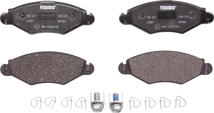Ferodo FDB1378 - Гальмівні колодки, дискові гальма autozip.com.ua