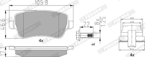 Ferodo FDB1797 - Гальмівні колодки, дискові гальма autozip.com.ua