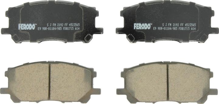 Ferodo FDB1715 - Гальмівні колодки, дискові гальма autozip.com.ua