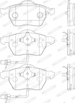 Ferodo FDB1717 - Гальмівні колодки, дискові гальма autozip.com.ua