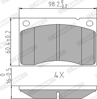 Ferodo FDB813 - Гальмівні колодки, дискові гальма autozip.com.ua