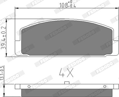 Ferodo FDB372 - Гальмівні колодки, дискові гальма autozip.com.ua