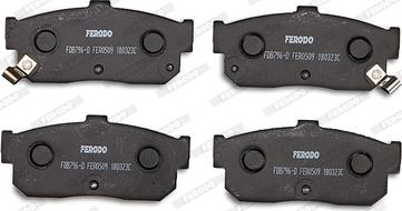 Ferodo FDB796-D - Гальмівні колодки, дискові гальма autozip.com.ua