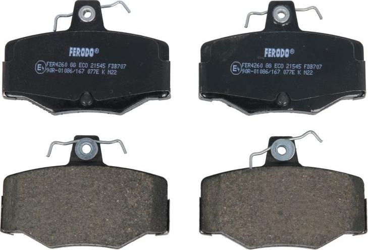 Ferodo FDB707 - Гальмівні колодки, дискові гальма autozip.com.ua