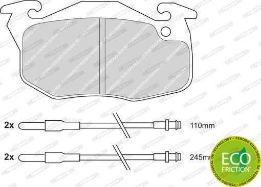 Ferodo FDB729 - Гальмівні колодки, дискові гальма autozip.com.ua