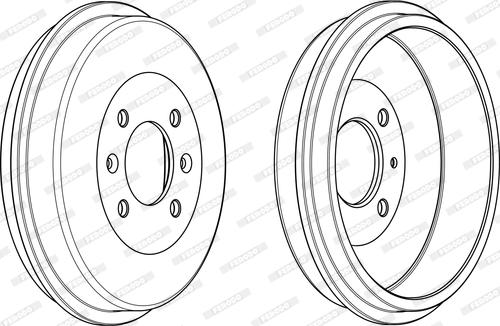 Ferodo FDR329150 - Гальмівний барабан autozip.com.ua