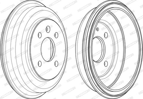 Ferodo FDR329803 - Гальмівний барабан autozip.com.ua