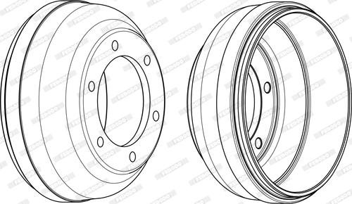 Ferodo FDR329252 - Гальмівний барабан autozip.com.ua