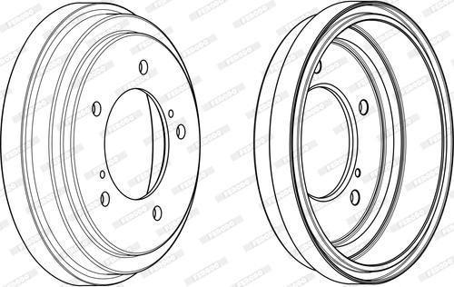 Ferodo FDR329277 - Гальмівний барабан autozip.com.ua