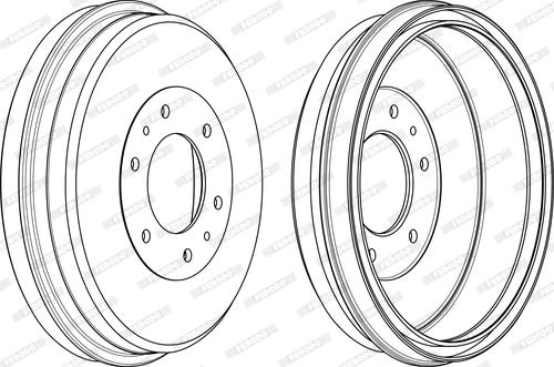 Ferodo FDR329793 - Гальмівний барабан autozip.com.ua