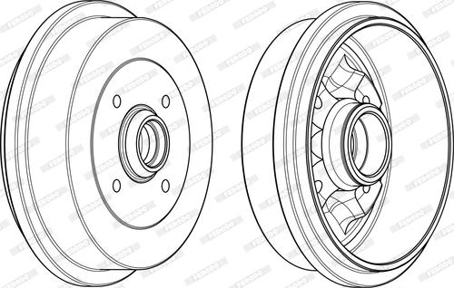 Ferodo FDR329704 - Гальмівний барабан autozip.com.ua