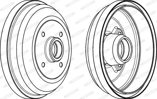 Ferodo FDR329711 - Гальмівний барабан autozip.com.ua