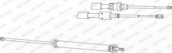 Ferodo FHB433030 - Трос, гальмівна система autozip.com.ua