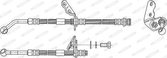 Ferodo FHY3216 - Гальмівний шланг autozip.com.ua