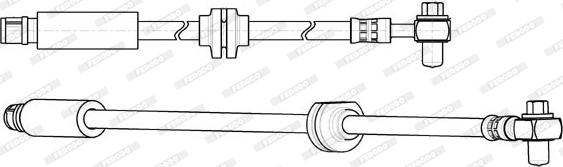 Ferodo FHY2834 - Гальмівний шланг autozip.com.ua