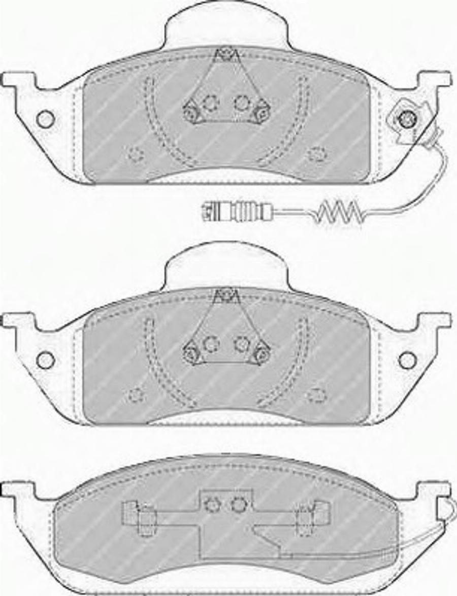 Ferodo FQT1400 - Гальмівні колодки, дискові гальма autozip.com.ua