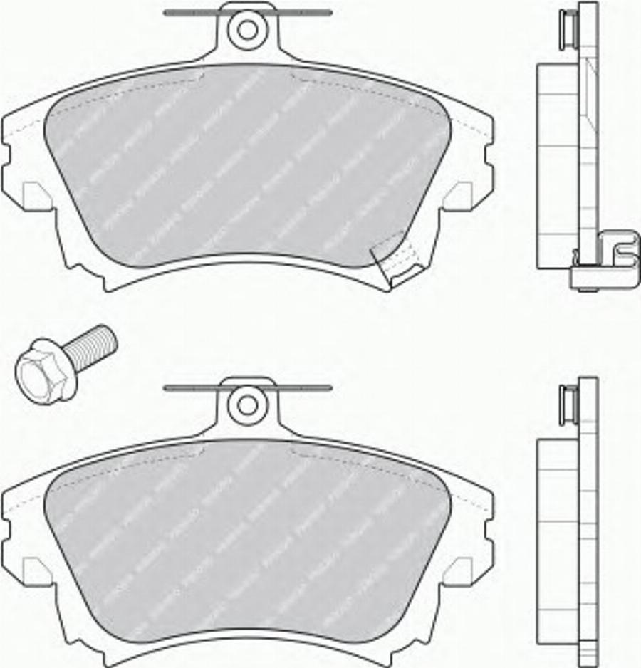 Ferodo FQT1384 - Гальмівні колодки, дискові гальма autozip.com.ua