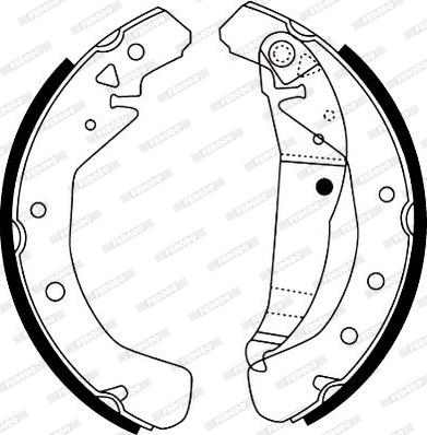 Ferodo FSB4153 - Комплект гальм, барабанний механізм autozip.com.ua