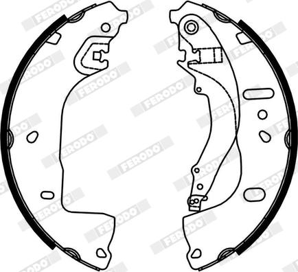 Ferodo FSB4333 - Комплект гальм, барабанний механізм autozip.com.ua