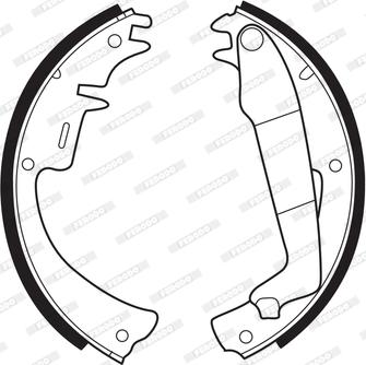 Ferodo FSB68 - Комплект гальм, барабанний механізм autozip.com.ua