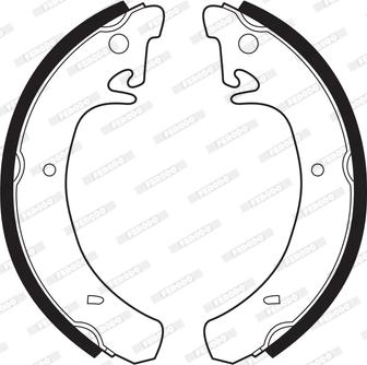 Ferodo FSB240 - Комплект гальм, барабанний механізм autozip.com.ua