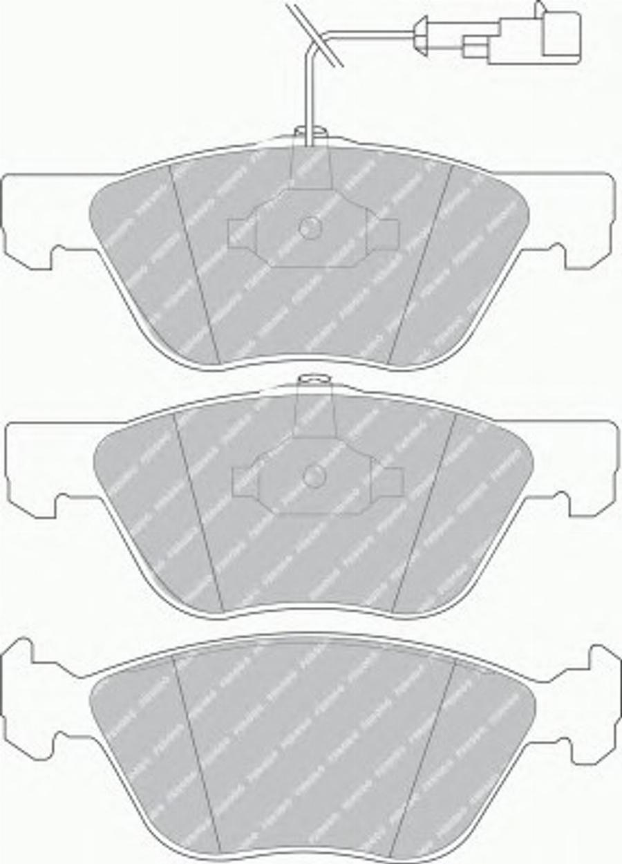 Ferodo FSL1052 - Гальмівні колодки, дискові гальма autozip.com.ua